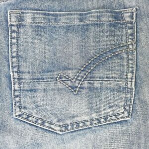 ECKO UNLTD 72+ Unlimited Jeans Mens 38x30 Blue Straight Baggy Y2K Embroidered